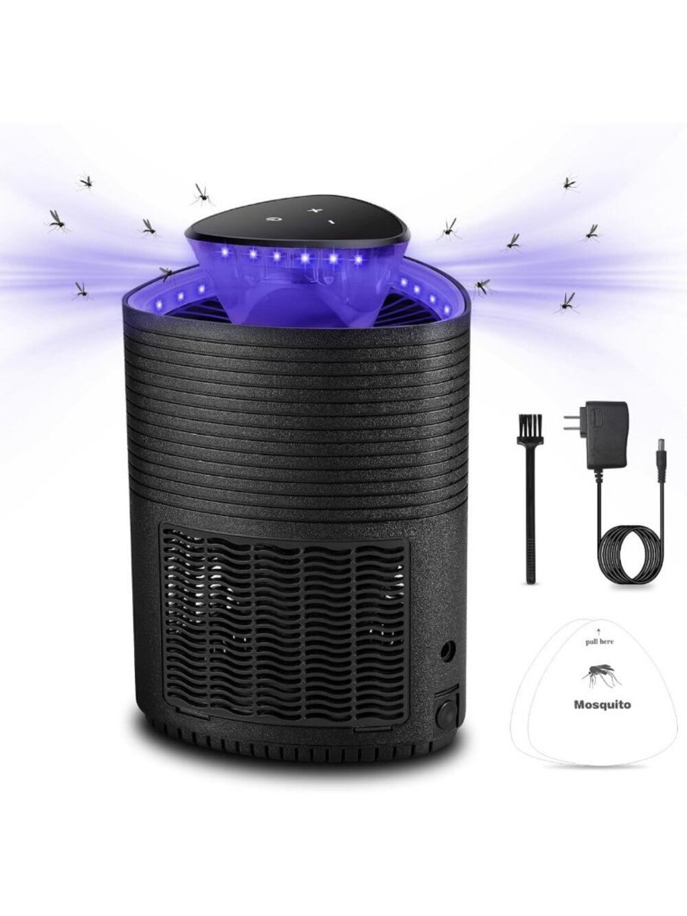 Indoor Fruit Fly & Mosquito Trap with Dual Core Fan, Blue Light, 3 Speeds